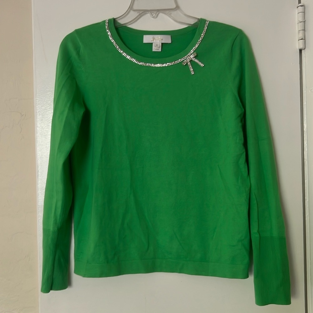 Lilly Pulitzer Green Morgen Sweater-Size Small